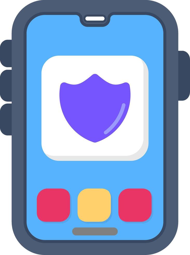Colourful shield icon for privacy and protection vector