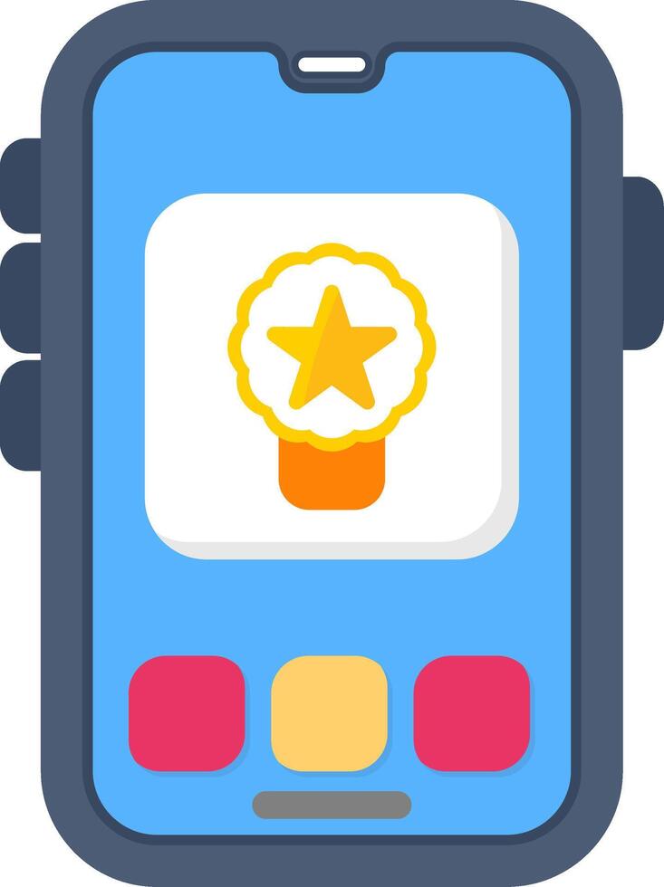 Colourful award icon for achievements in apps vector