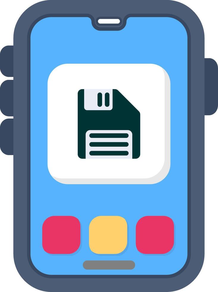 Colourful save icon for download or store data vector