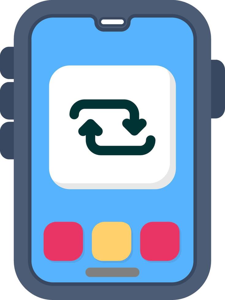 Colourful repeat icon for loop or playback app vector