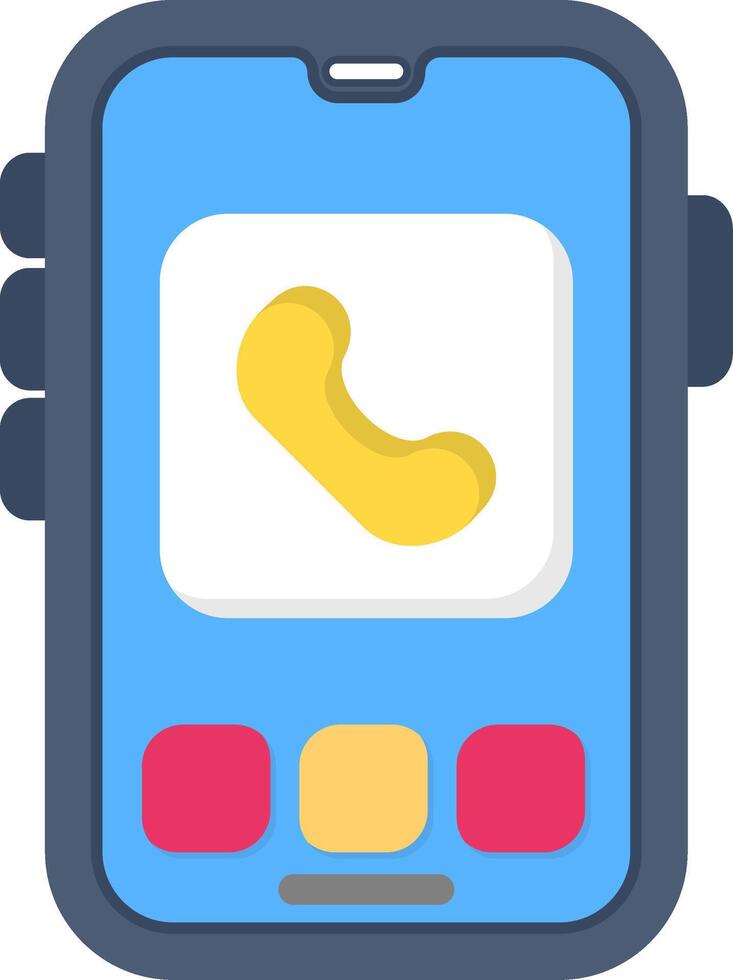 Colourful phone icon for smart communication feature vector