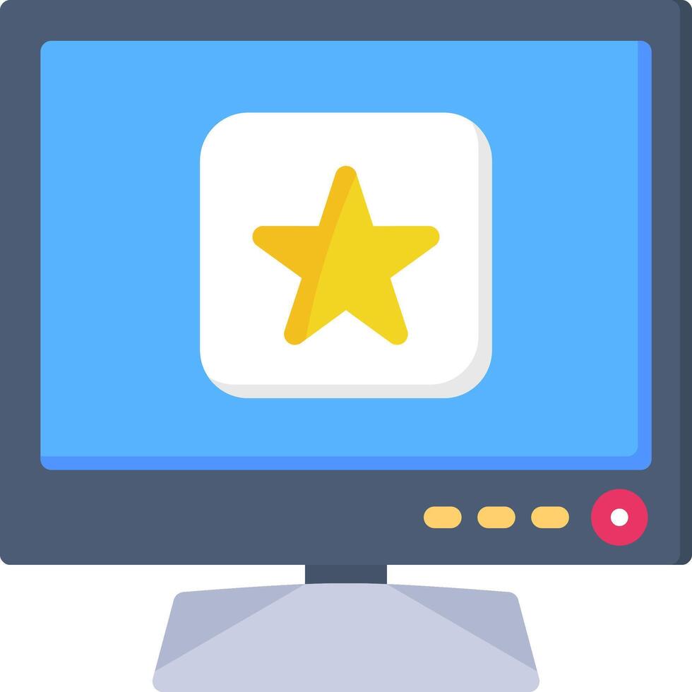 Star Icon for Favourite Smart TV Channels vector