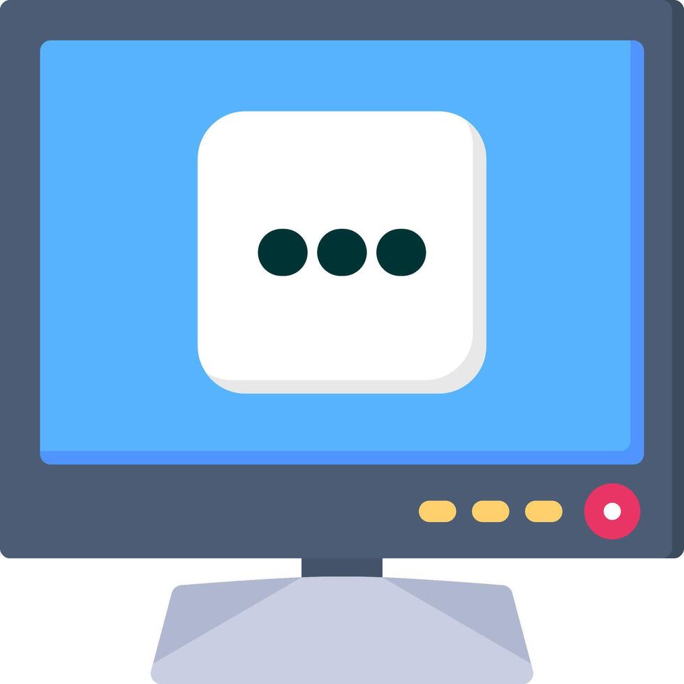Smart TV More Options Dots Icon Design vector