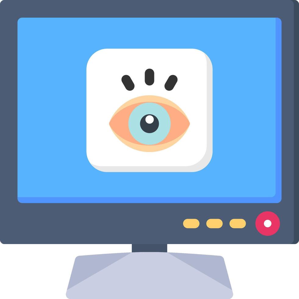 Smart TV View Icon for Previewing Media vector