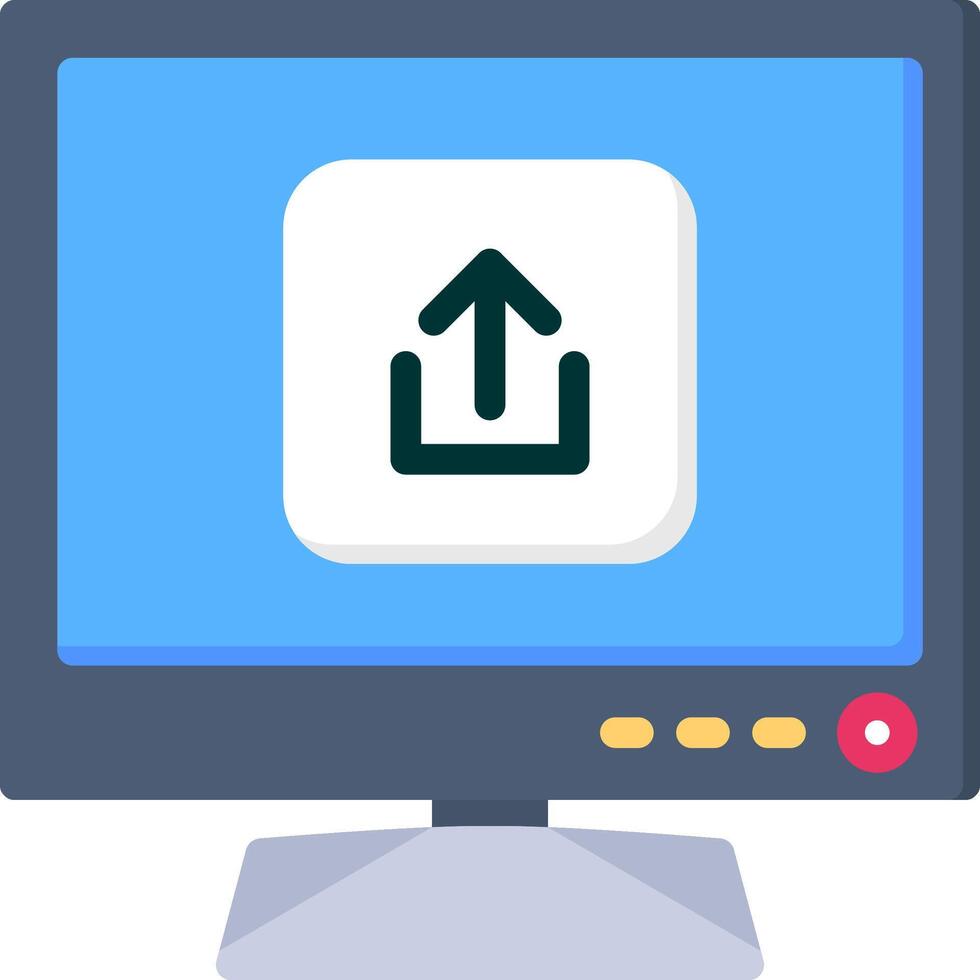 Upload Icon for Smart TV Media Sharing vector