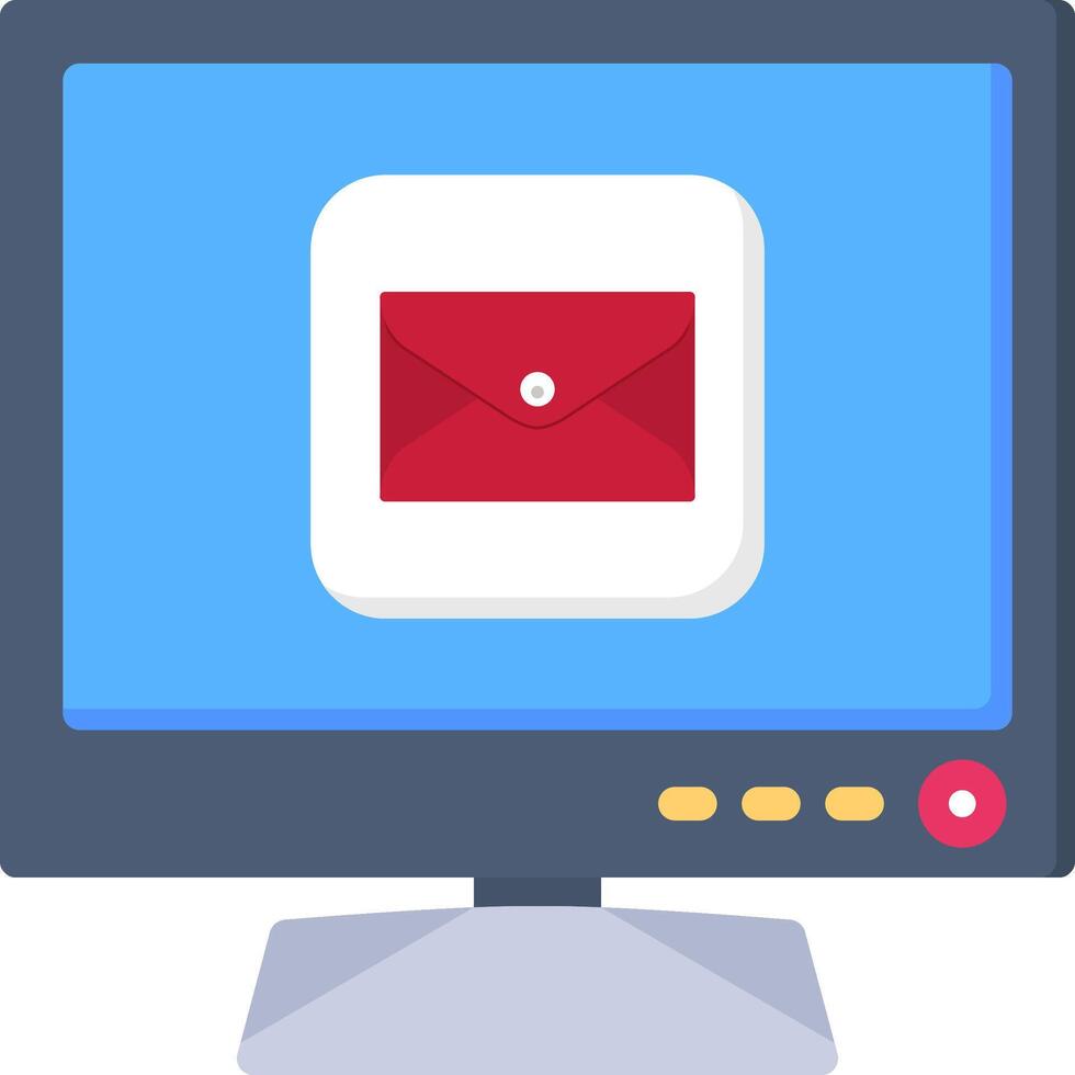 Smart TV Email Icon for Messaging App vector