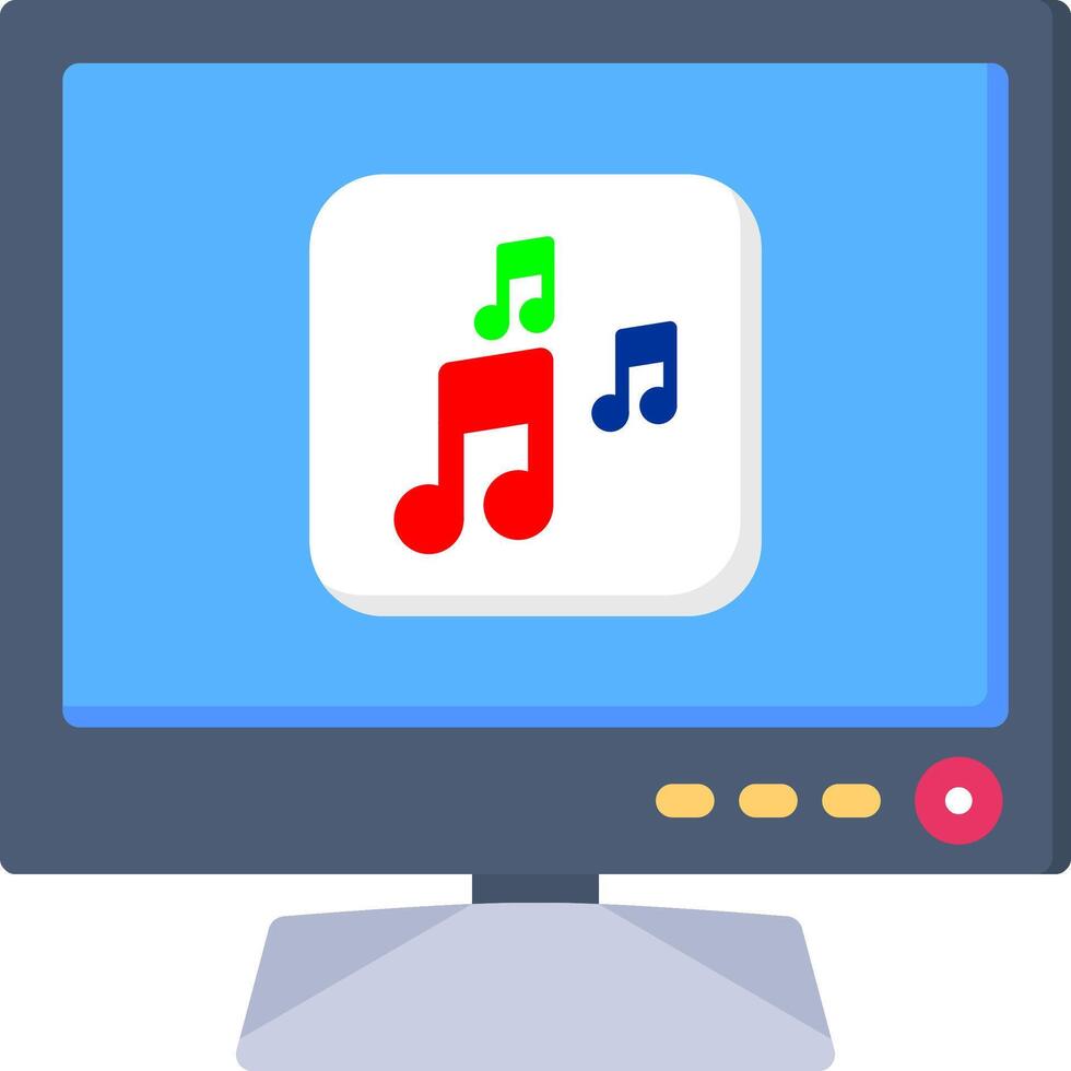Smart TV Music Icon for Streaming Songs vector