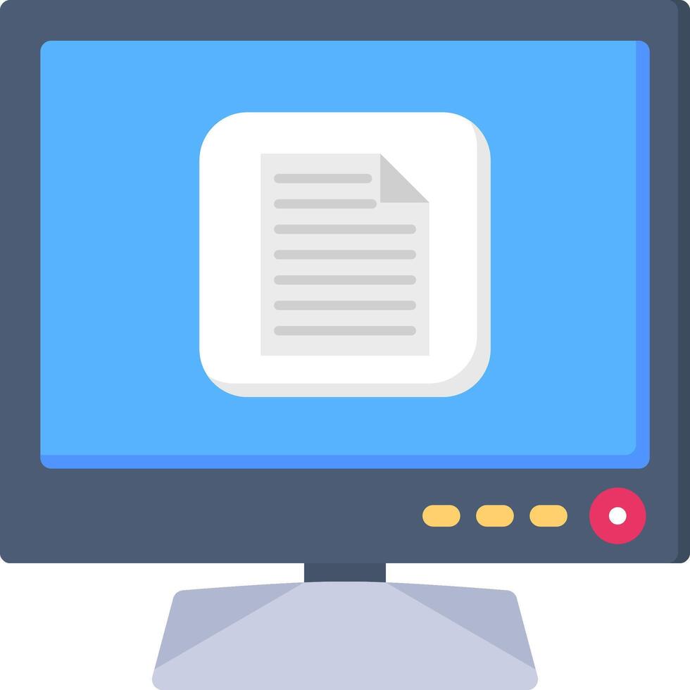 Smart TV File Icon for Media and Documents vector