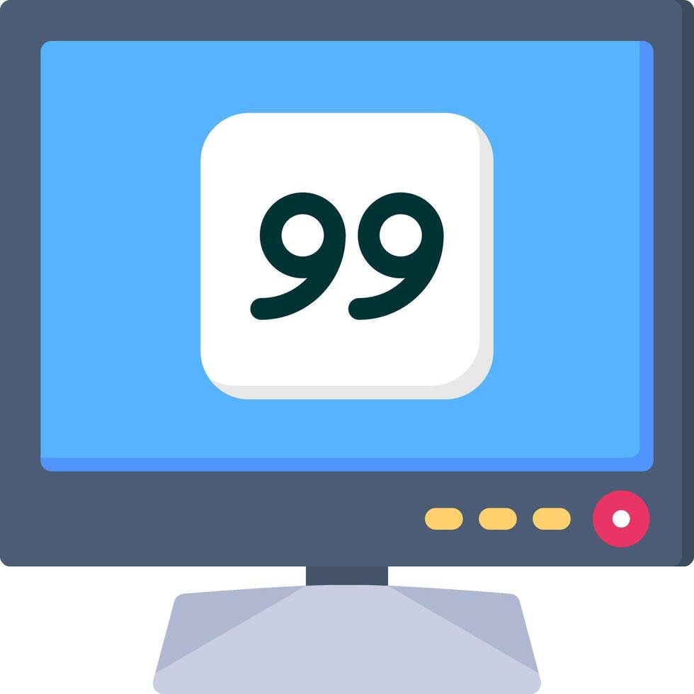 Quotes Icon for Smart TV Reviews or Dialogues vector