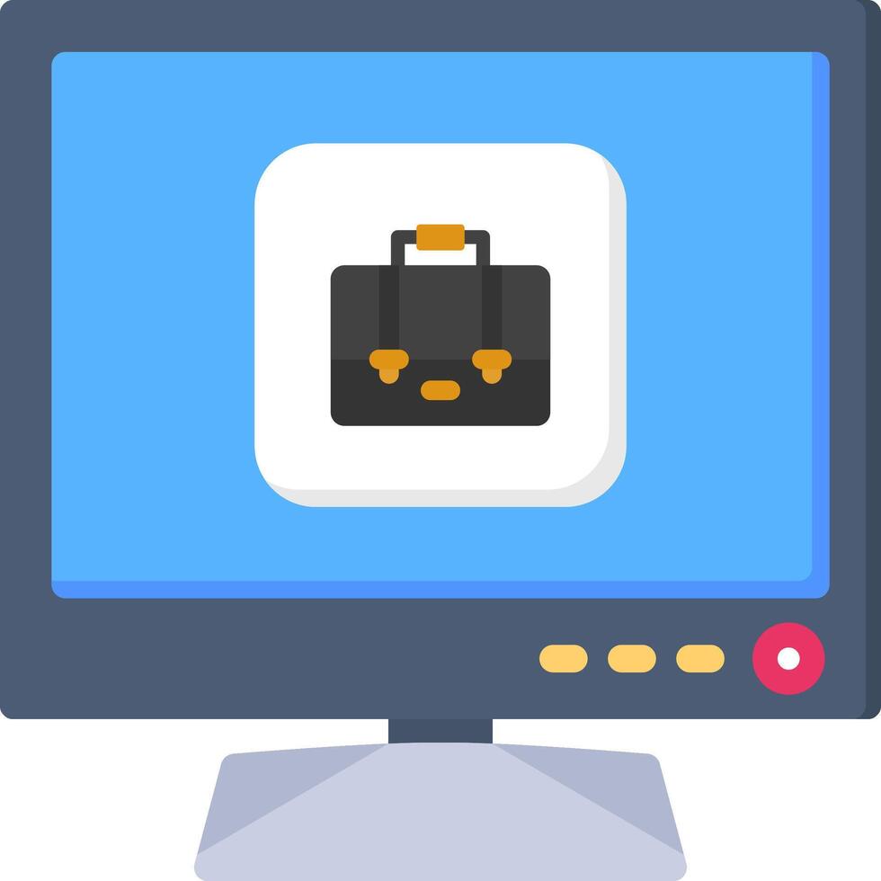 Smart TV Briefcase Icon for Business Features vector