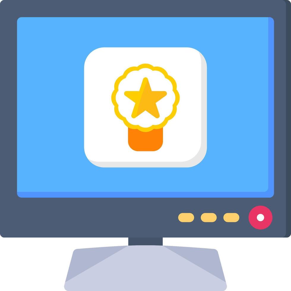 Smart TV Award Icon for Top Rated Content vector