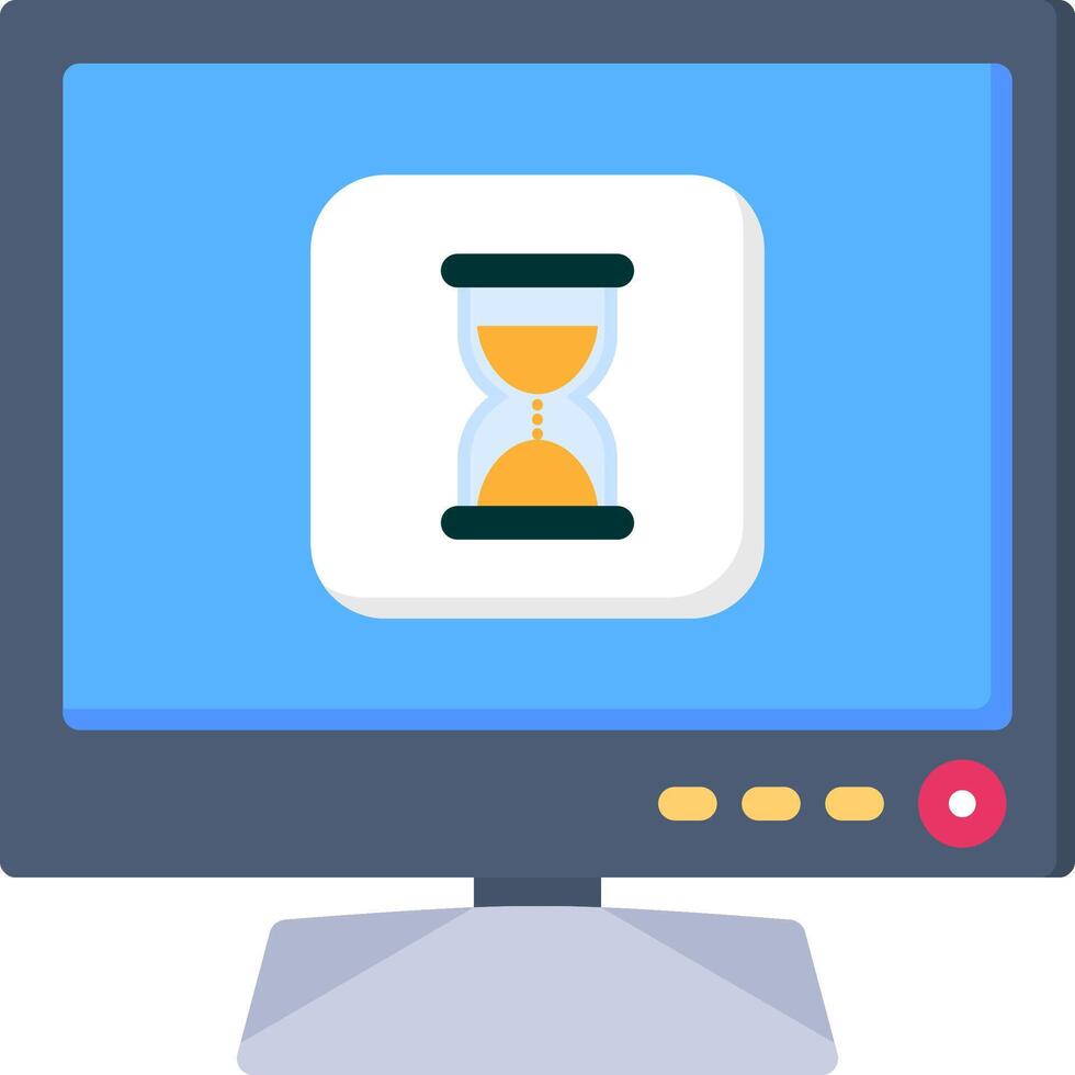 Hourglass Icon for Smart TV Loading or Timer vector