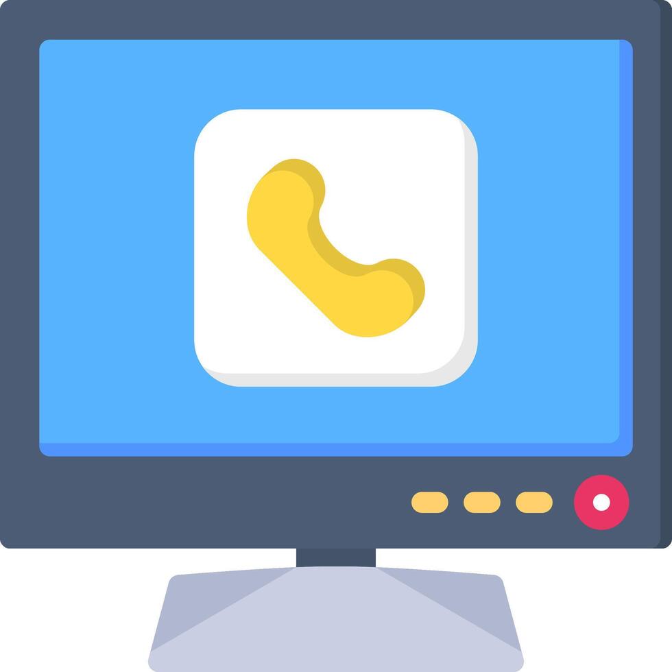 Phone Icon for Smart TV Call Integration vector