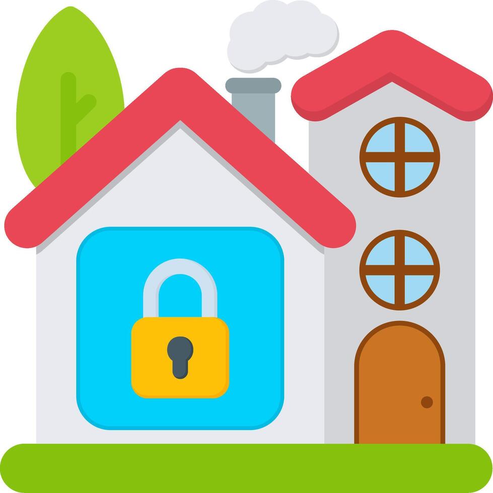 Smart Lock Icon for Secure Home Systems vector