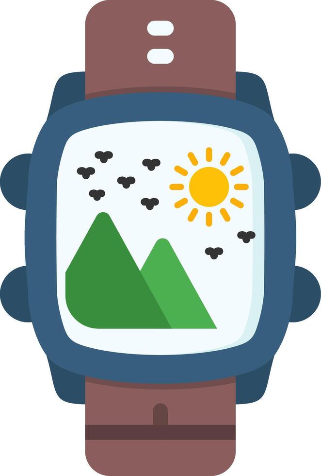 Colorful Photo Icon for Smartwatch Camera App vector