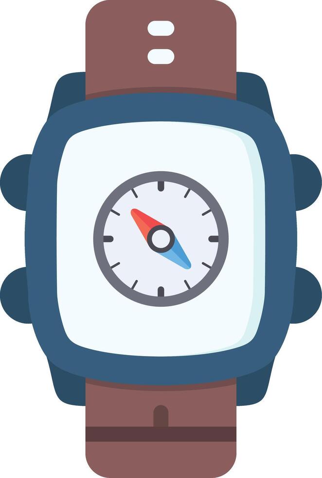 Compass Icon in Bright Colors for Smartwatch Navigation vector