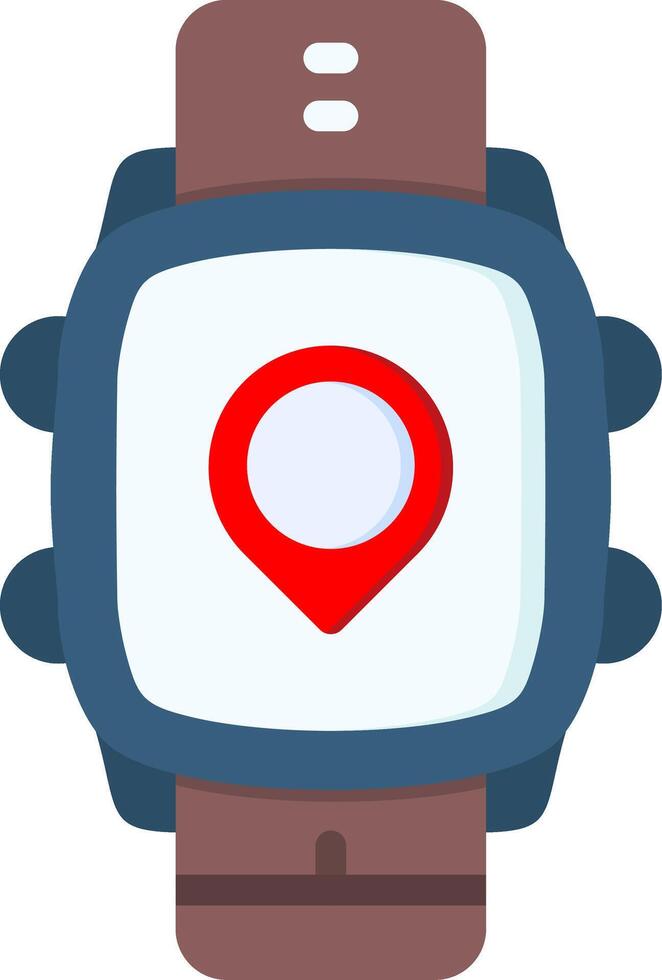 Colorful Location Icon for Smartwatch GPS Feature vector