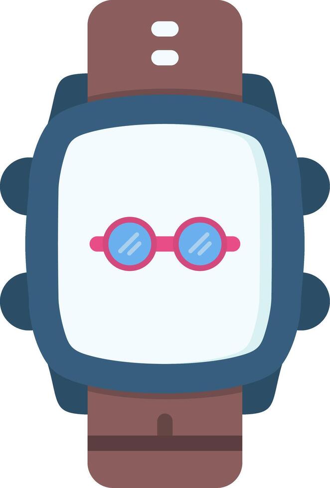 Stylish Eyeglasses Icon for Smartwatch Accessibility vector