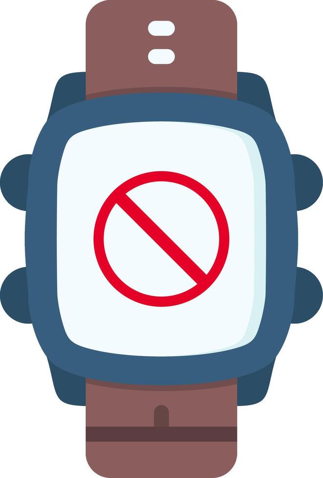 Ban Icon for Smartwatch Access Control Feature vector