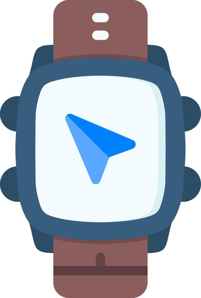 Navigation Arrow Icon in Smartwatch Interface vector