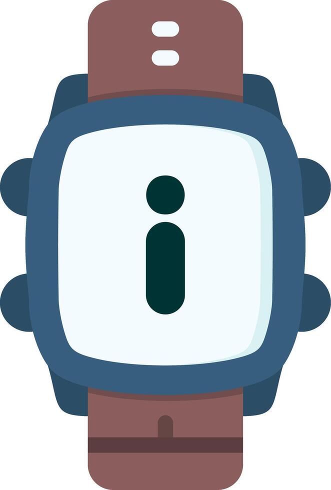 Smartwatch Info Icon in Vibrant Color Palette vector