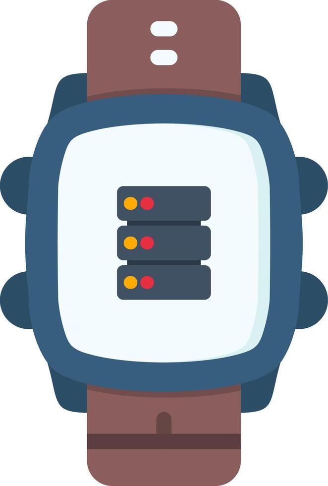 Smartwatch Database Icon with Modern Colors vector