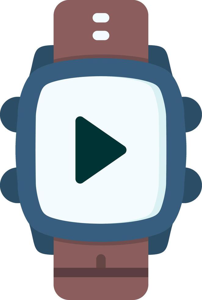 Play Button Icon for Smartwatch Entertainment App vector