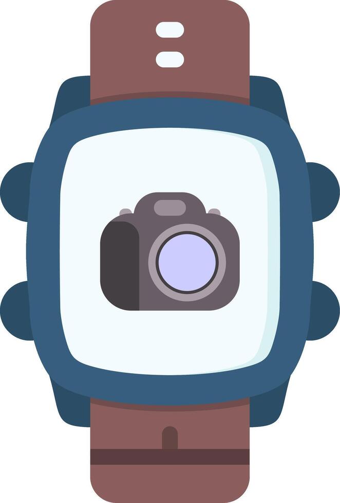 Camera Icon in Smartwatch Photo Capture Mode vector