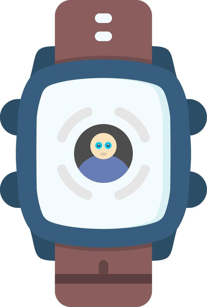 Face ID Icon in Smartwatch Secure Access Mode vector