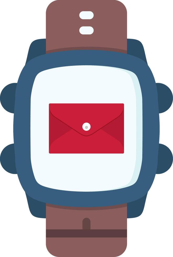 Smartwatch Email Icon in Bright Flat Design vector