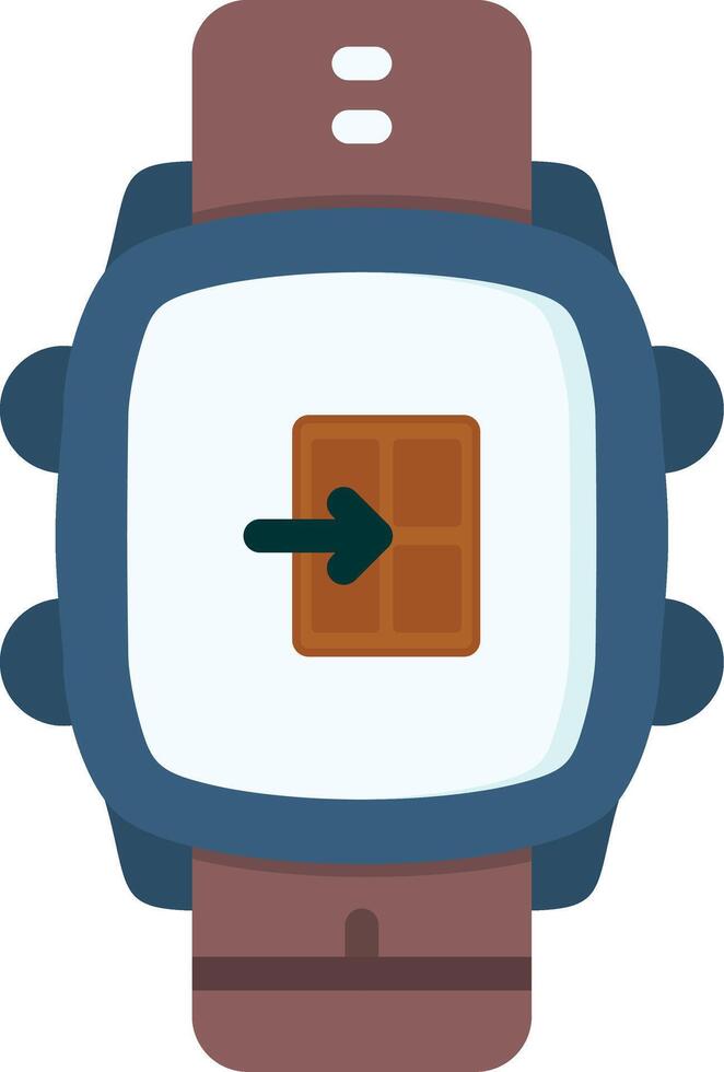 Exit Icon in Flat Colors for Smartwatch Close App vector