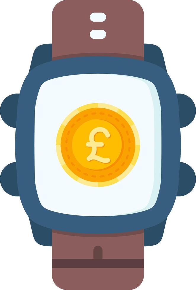 Pound Icon in Colors for Smartwatch Currency Settings vector