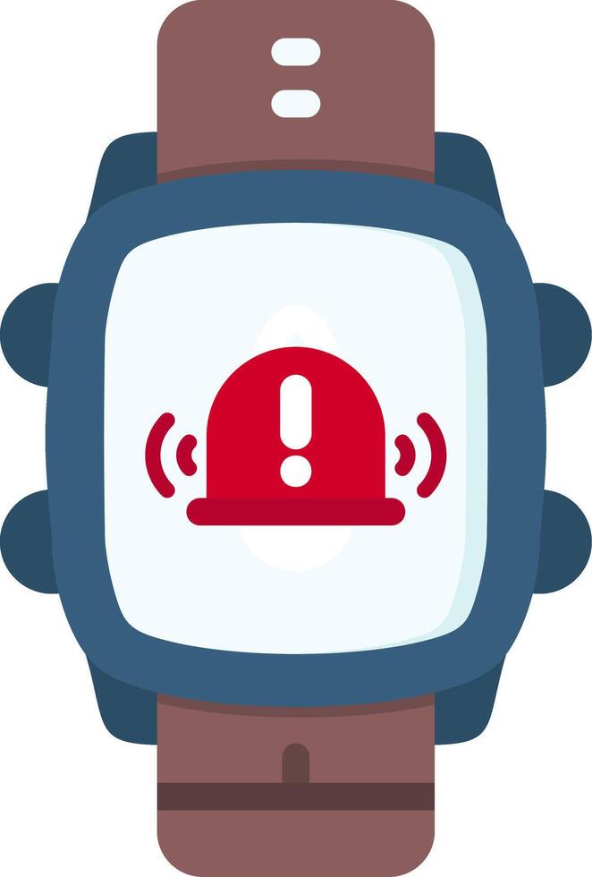 Alarm Icon in Colorful Style for Smartwatch Wake Alerts vector