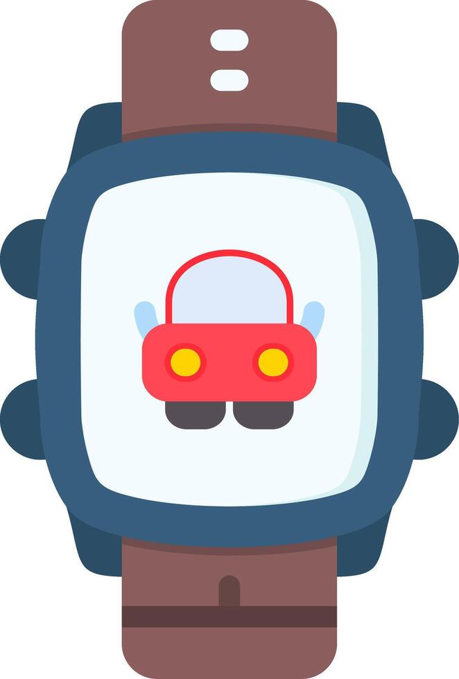 Smartwatch Car Icon for Vehicle Connection App vector