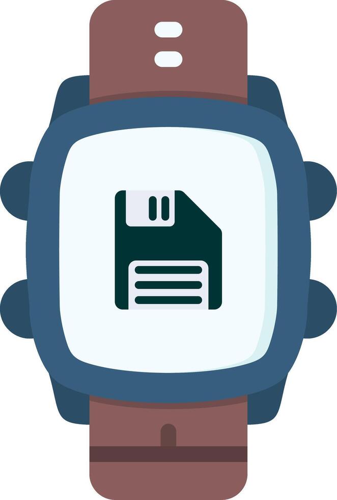 Save Icon in Colorful Flat Style for Smartwatch Files vector