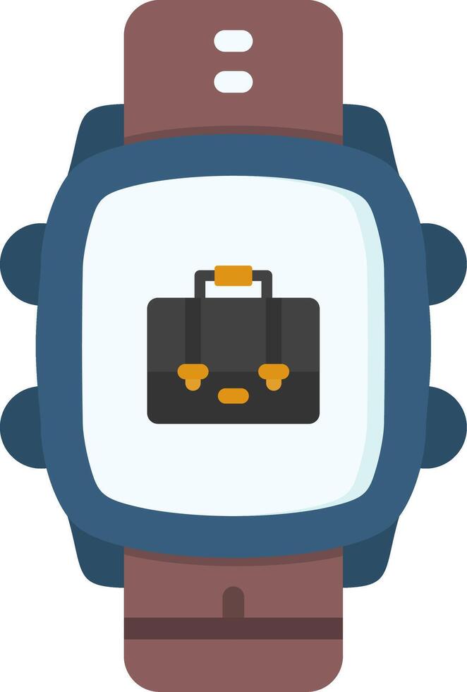 Briefcase Icon in Colors for Smartwatch Work Mode vector