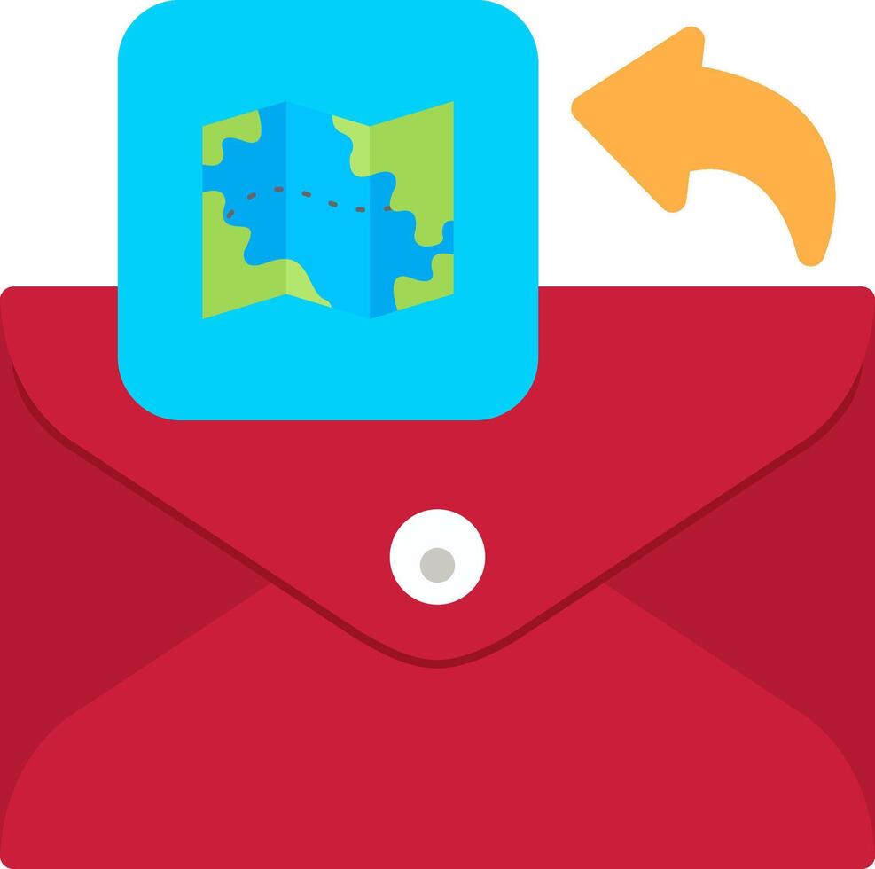 Map Icon for Email Location Sharing vector