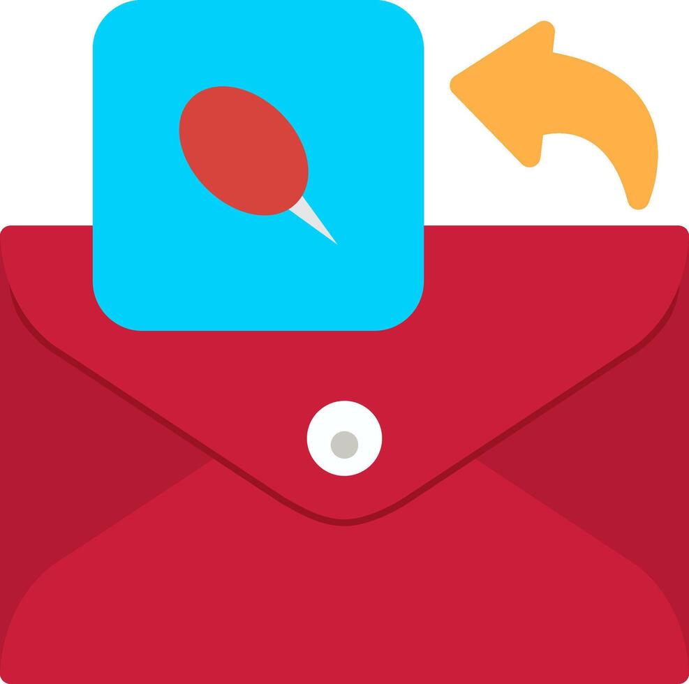 Push Pin Icon for Important Email Note vector