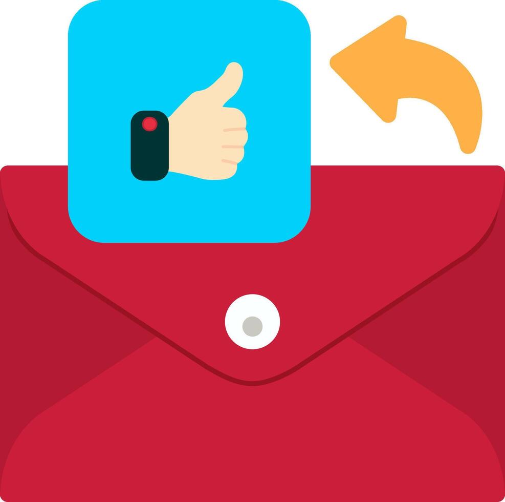Like Icon for Approving Email Content vector