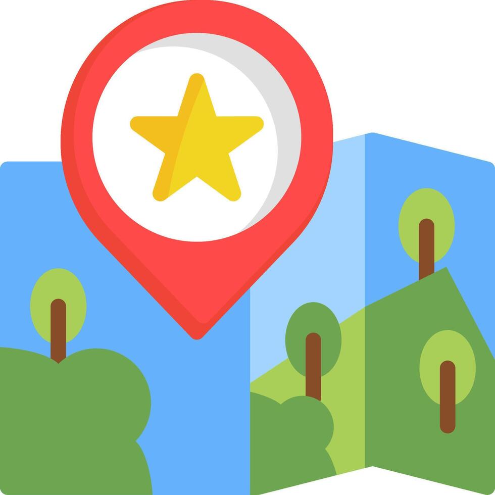 Starred Favorite Location Symbol vector