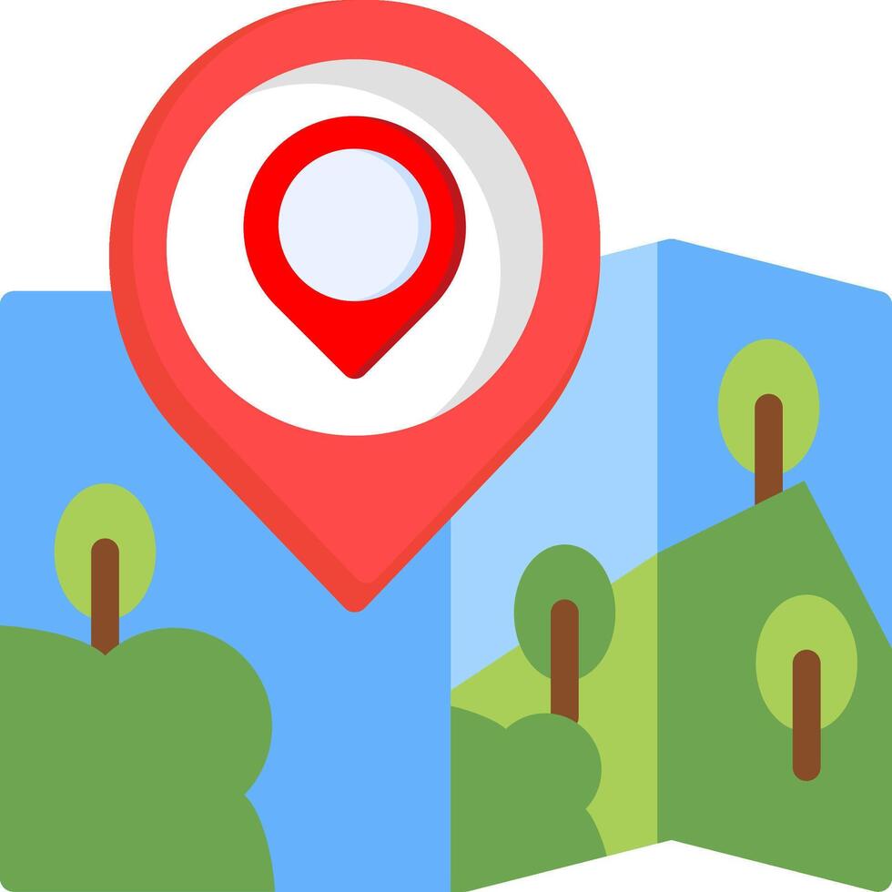 Flat Location Map Marker Icon vector