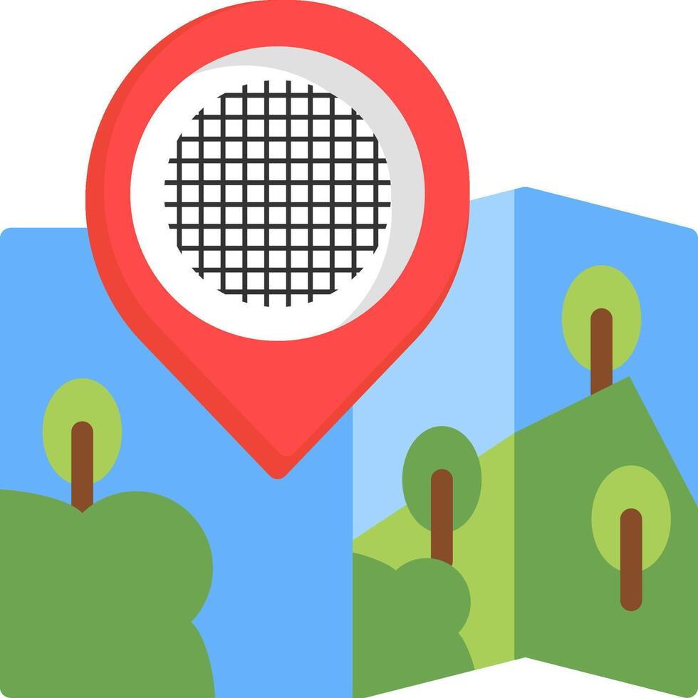 Grid Structure Map Layout Icon vector