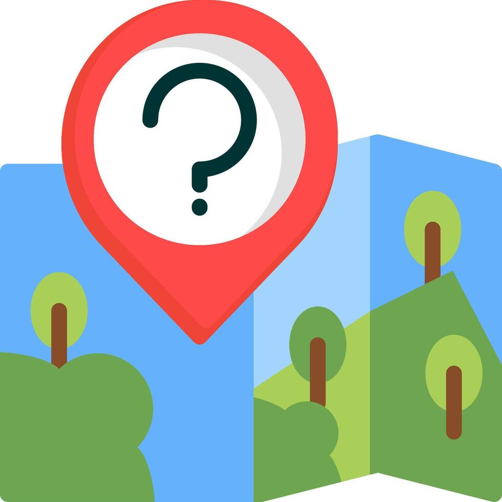 Question Help Map Marker Icon vector