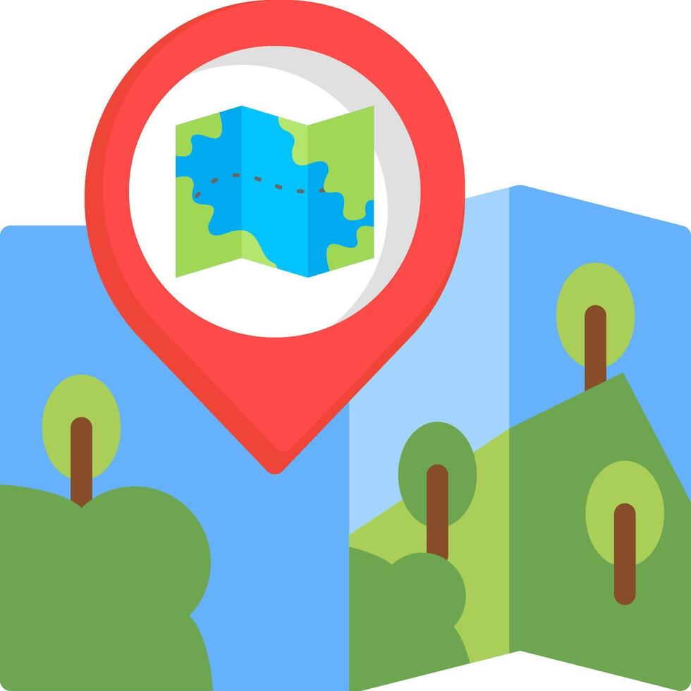 Map Location Route Icon vector