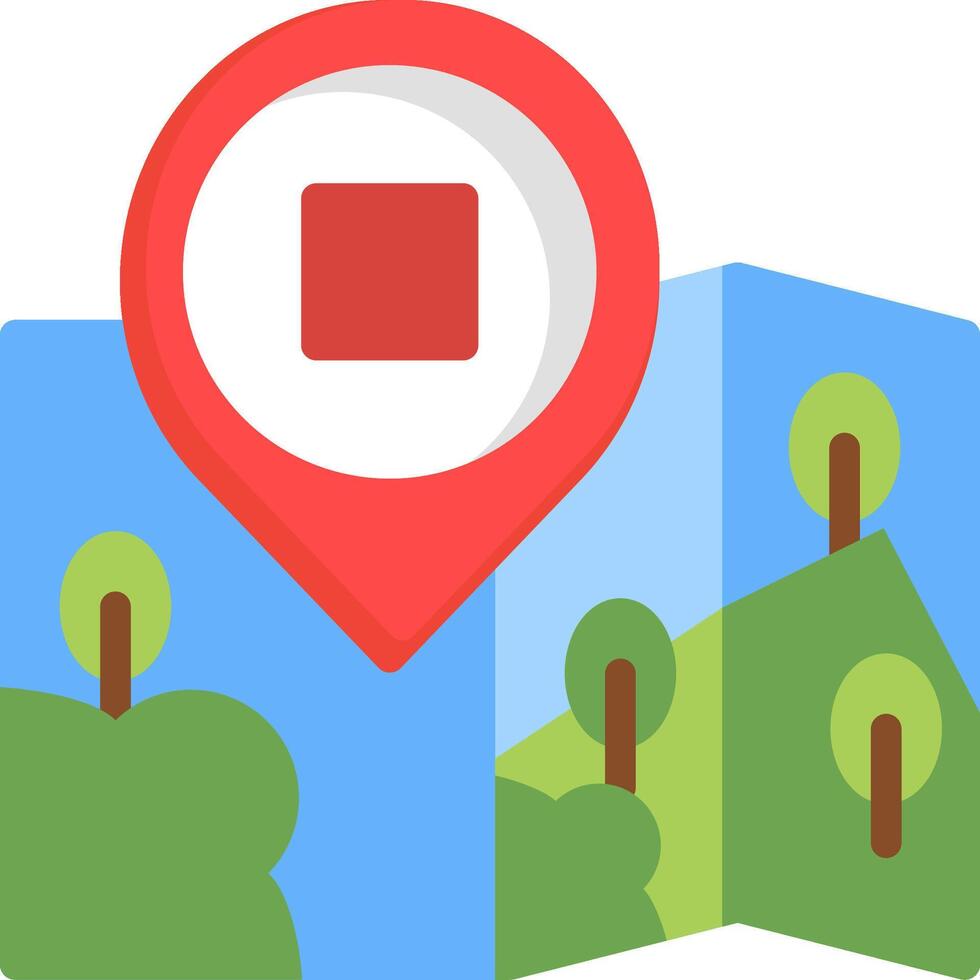 Stop Location Marker Icon vector