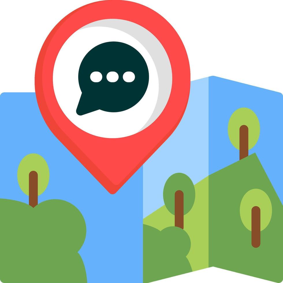 Chat Location Message Icon vector