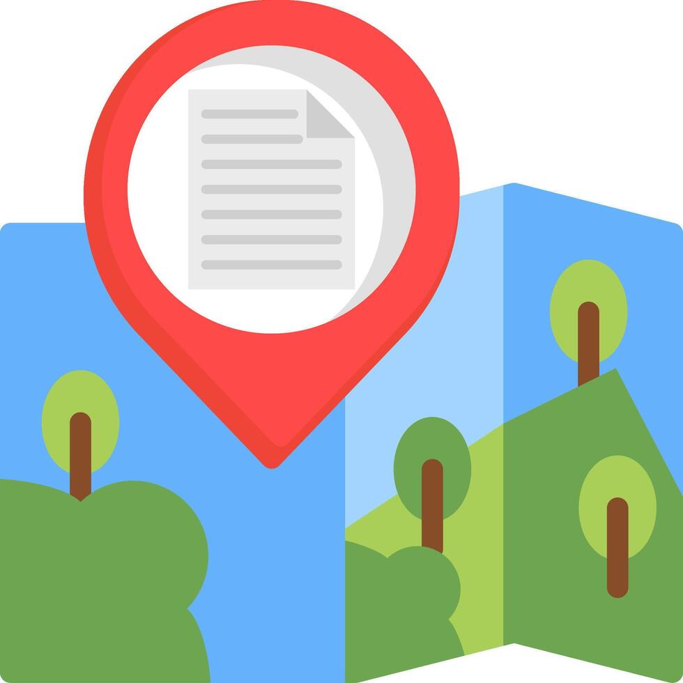 File Map Document Icon vector