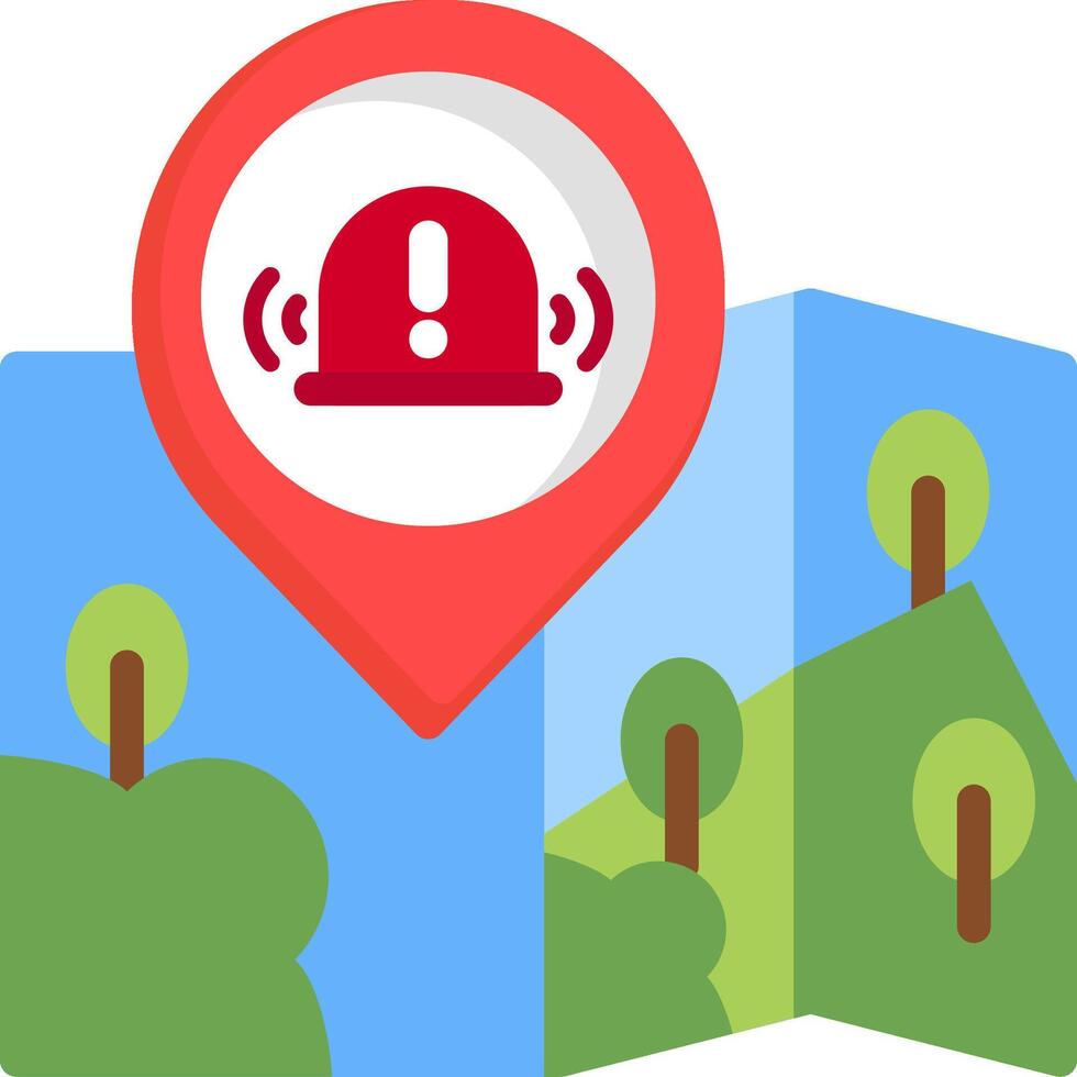 Alarm Time Based Location Icon vector