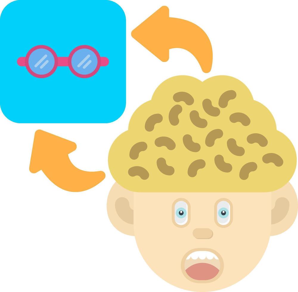 Colourful Eyeglasses Icon for Mental Clarity vector
