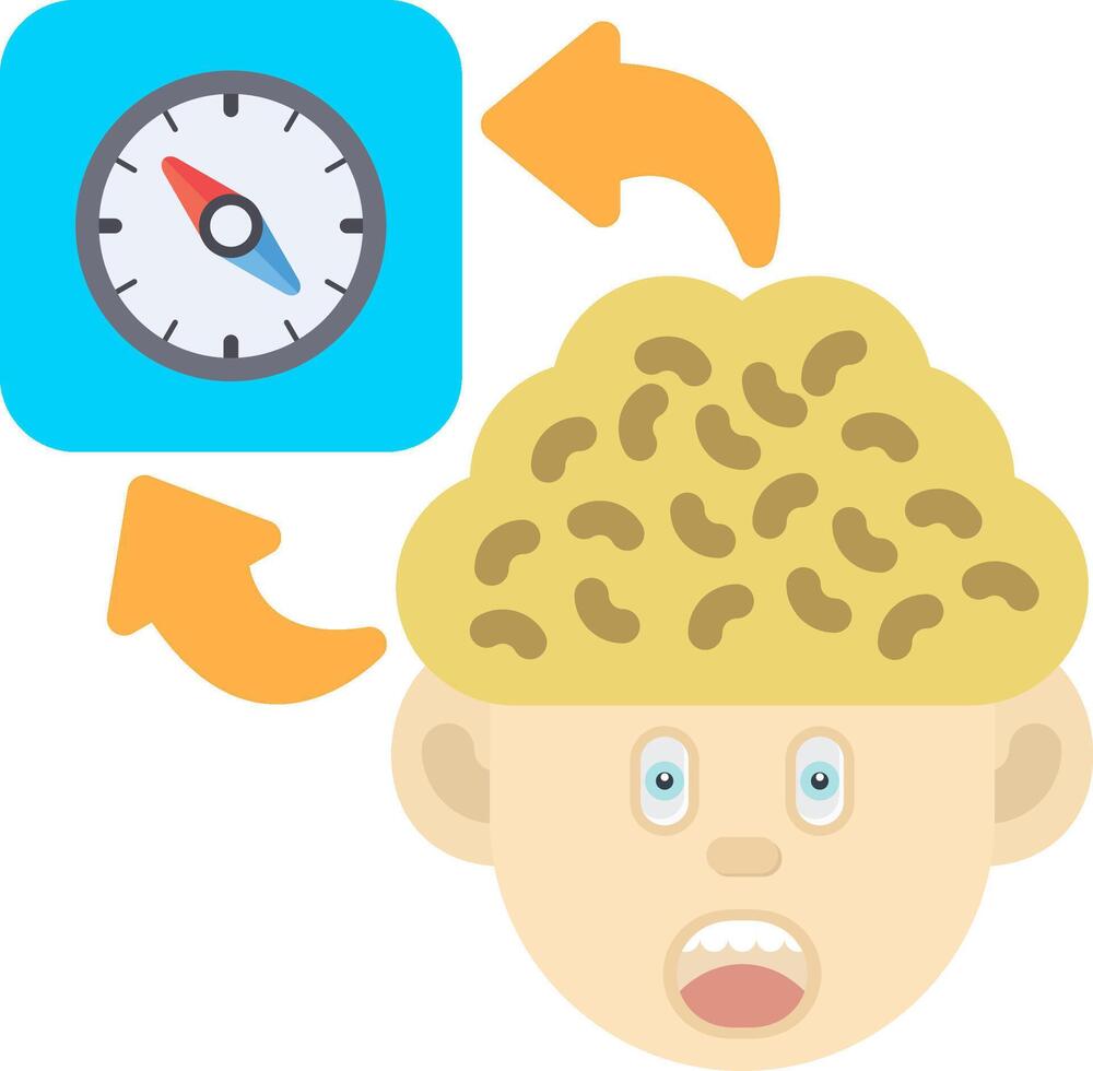 Colourful Compass Icon for Inner Direction vector